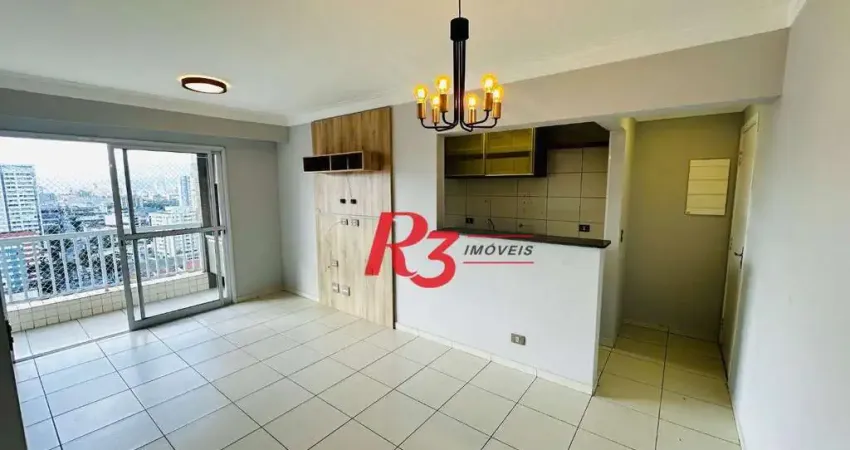 Apartamento com 2 dormitórios para alugar, 69 m² por R$ 4.300,00/mês - Encruzilhada - Santos/SP