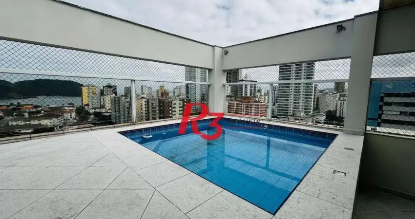 Cobertura com 3 dormitórios à venda, 202 m² por r$ 1.790.000,00 - ponta da praia - santos/sp