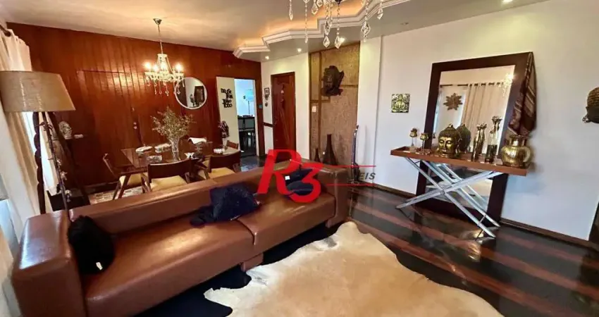 Apartamento com 3 dormitórios à venda, 182 m² por r$ 1.250.000,00 - boqueirão - santos/sp