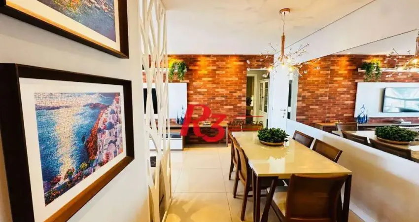 Apartamento com 4 dormitórios à venda, 131 m² por r$ 2.200.000,00 - embaré - santos/sp