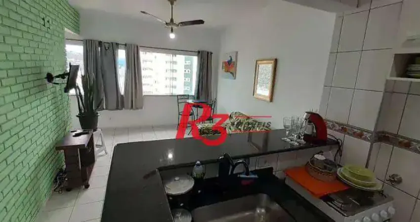 Kitnet com 1 dormitório à venda, 62 m² por r$ 325.000,00 - ilha porchat - são vicente/sp