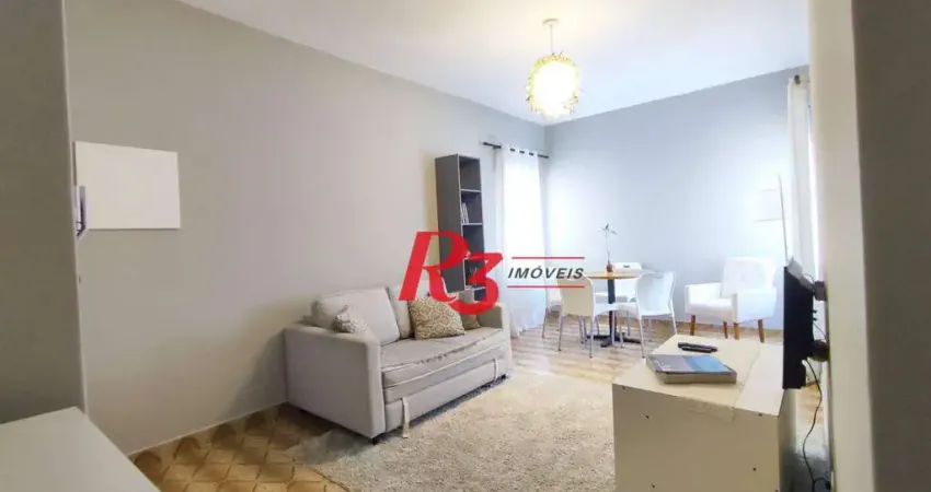 Apartamento com 1 dormitório à venda, 50 m² por r$ 399.000,00 - josé menino - santos/sp