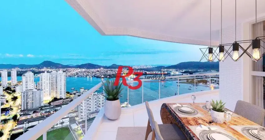 Apartamento com 3 dormitórios à venda, 227 m² por r$ 3.850.000,00 - ponta da praia - santos/sp