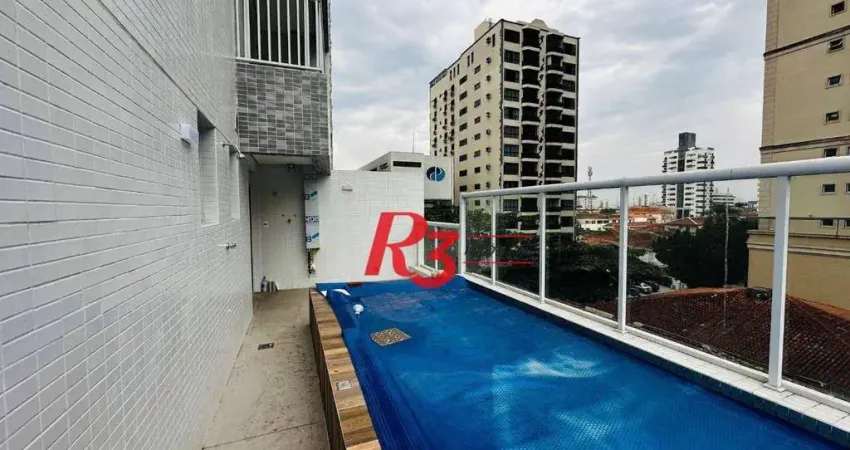 Apartamento garden com 2 dormitórios à venda, 108 m² por r$ 1.400.000,00 - vila rica - santos/sp