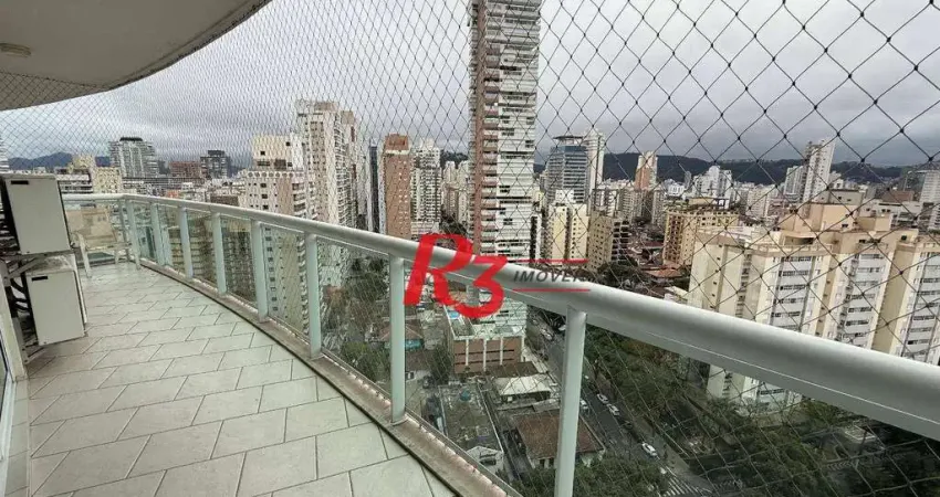 Apartamento com 3 dormitórios à venda, 119 m² por r$ 1.400.000,00 - boqueirão - santos/sp