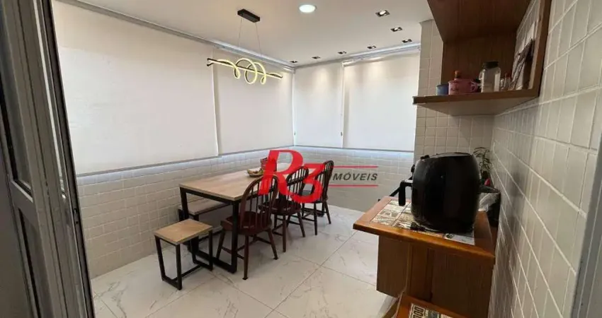 Apartamento com 3 dormitórios à venda, 81 m² por r$ 1.330.000,00 - boqueirão - santos/sp