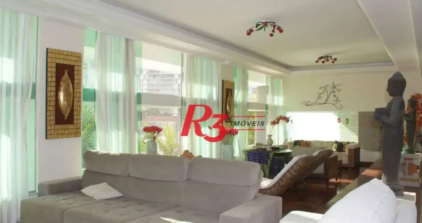 Apartamento garden com 4 dormitórios à venda, 412 m² por r$ 1.800.000,00 - morro do maluf - guarujá/sp