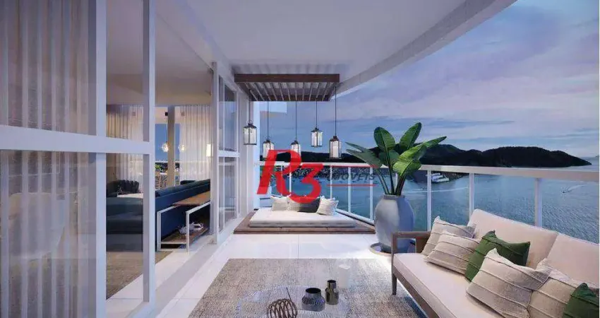 Apartamento com 3 dormitórios à venda, 227 m² por r$ 6.500.000,00 - ponta da praia - santos/sp