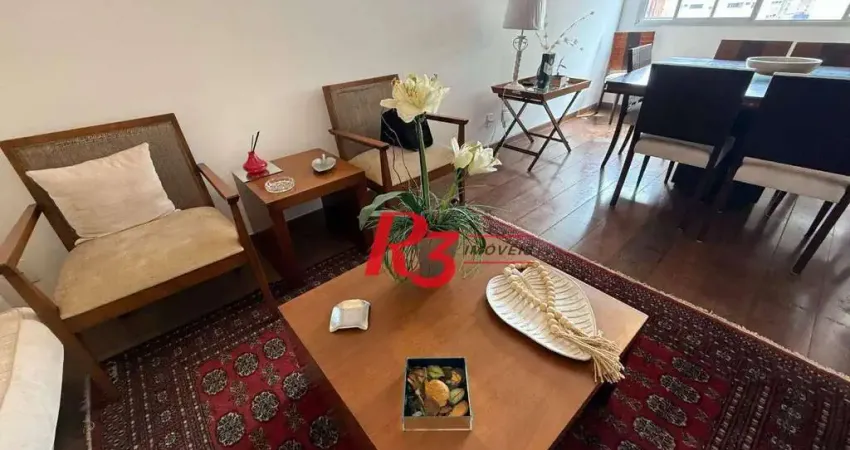 Apartamento com 2 dormitórios à venda, 117 m² por r$ 1.500.000,00 - boqueirão - santos/sp