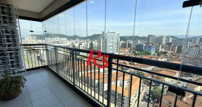 Apartamento com 3 dormitórios à venda, 80 m² por r$ 950.000,00 - gonzaga - santos/sp