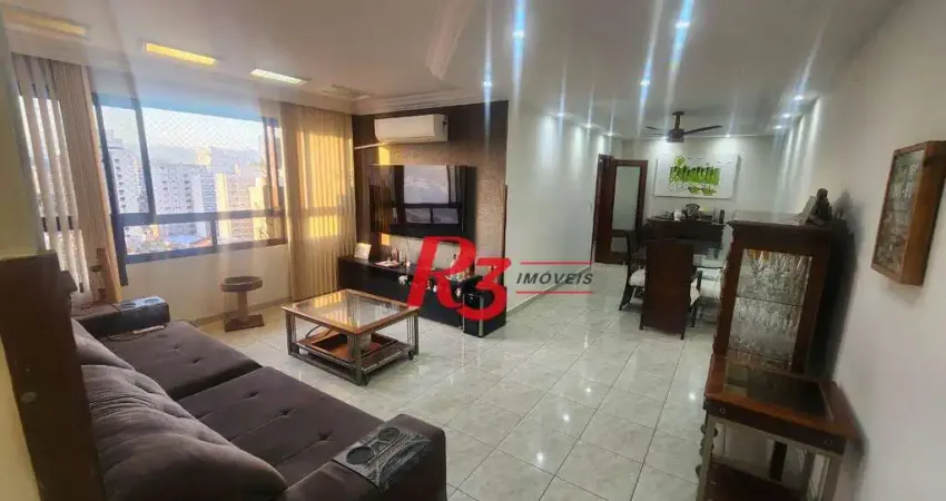 Apartamento com 3 dormitórios à venda, 120 m² por r$ 890.000,00 - gonzaga - santos/sp