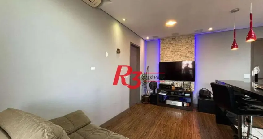 Apartamento com 1 dormitório à venda, 50 m² por r$ 420.000,00 - vila matias - santos/sp