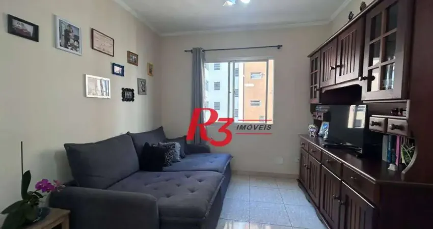 Apartamento com 1 dormitório à venda, 52 m² por r$ 340.000,00 - boqueirão - santos/sp