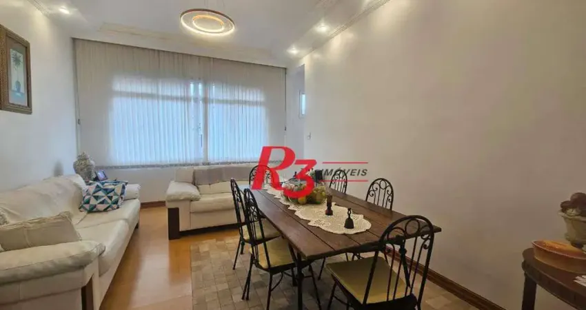 Apartamento com 3 dormitórios à venda, 110 m² por r$ 680.000,00 - boqueirão - santos/sp