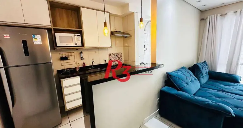 Apartamento com 2 dormitórios para alugar, 64 m² por r$ 4.000,00/mês - marapé - santos/sp