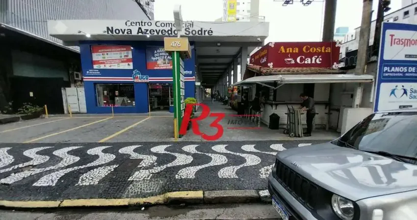 Ponto comercial à venda na Avenida Ana Costa, 476, Gonzaga, Santos