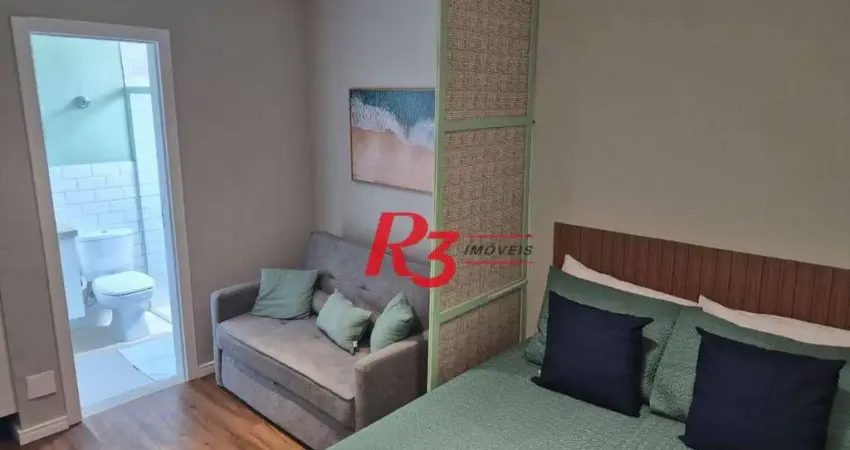 Studio com 1 dormitório à venda, 45 m² por r$ 430.000,00 - boqueirão - santos/sp