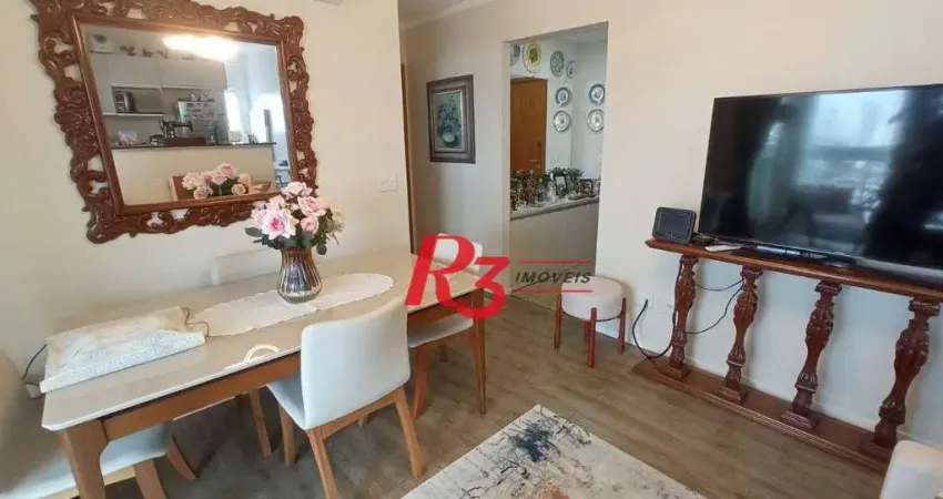 Apartamento com 1 dormitório, 58 m² - venda por r$ 650.000,00 ou aluguel por r$ 3.946,00/mês - macuco - santos/sp