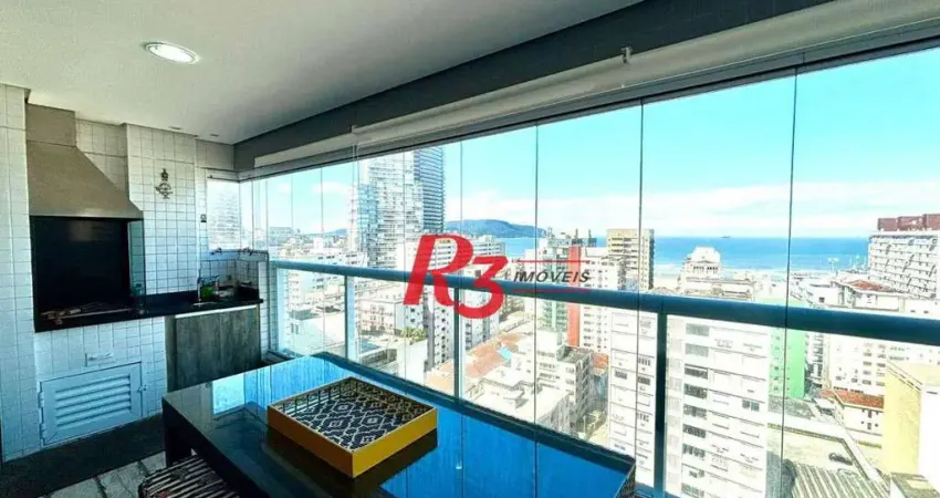 Apartamento com 2 dormitórios para alugar, 69 m² por r$ 6.400,02/mês - pompéia - santos/sp