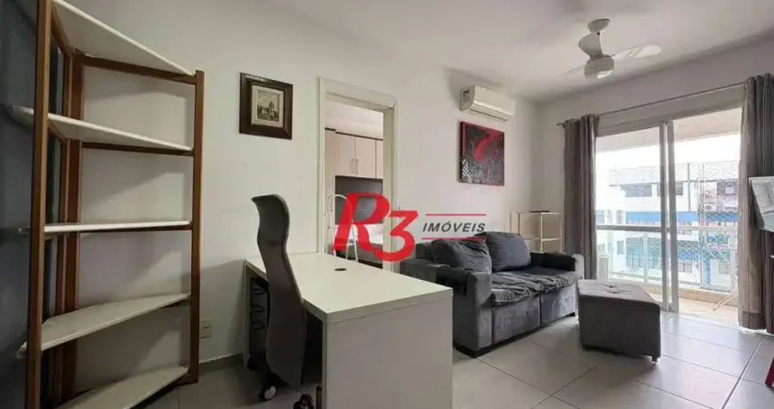 Apartamento com 1 dormitório para alugar, 47 m² por r$ 4.200,00/mês - boqueirão - santos/sp