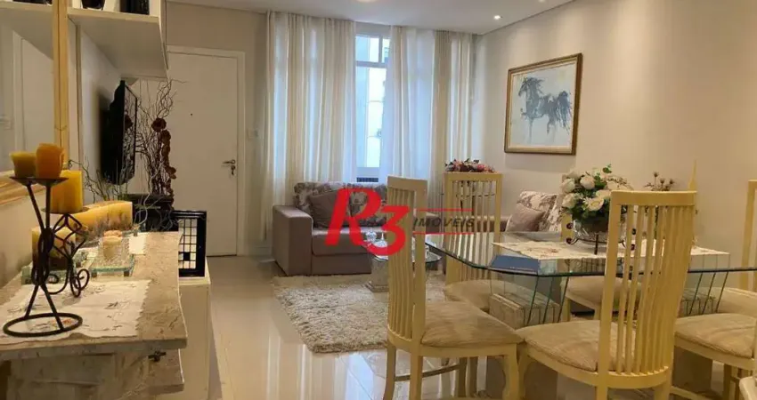 Apartamento com 2 dormitórios à venda, 90 m² por r$ 800.000,00 - gonzaga - santos/sp
