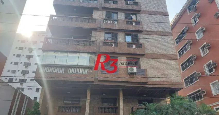 Apartamento com 3 dormitórios para alugar, 149 m² por r$ 8.000,01/mês - embaré - santos/sp