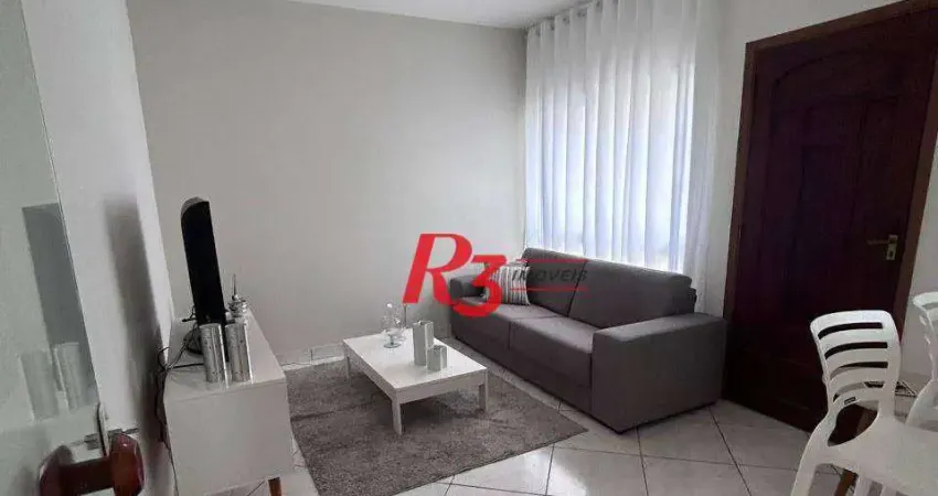 Apartamento com 2 dormitórios para alugar, 61 m² por r$ 4.400,00/mês - aparecida - santos/sp