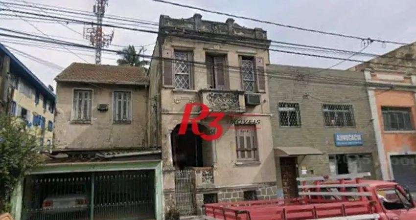 Terreno à venda, 300 m² por r$ 560.000,00 - macuco - santos/sp