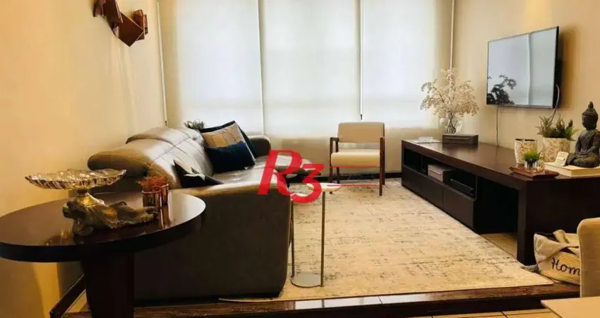 Apartamento com 3 dormitórios à venda, 146 m² por r$ 1.350.000,00 - embaré - santos/sp