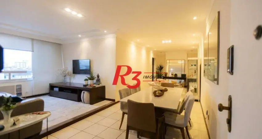 Apartamento com 3 dormitórios à venda, 146 m² por R$ 1.190.000,00 - Embaré - Santos/SP
