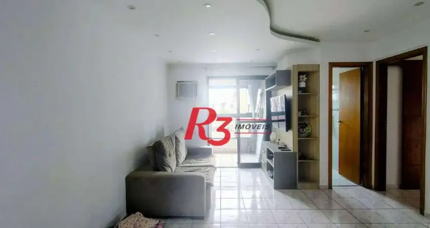 Apartamento com 2 dormitórios à venda, 54 m² por r$ 490.000,00 - embaré - santos/sp