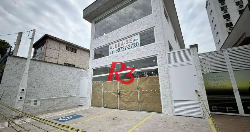 Loja para alugar, 385 m² por r$ 25.000,01/mês - embaré - santos/sp