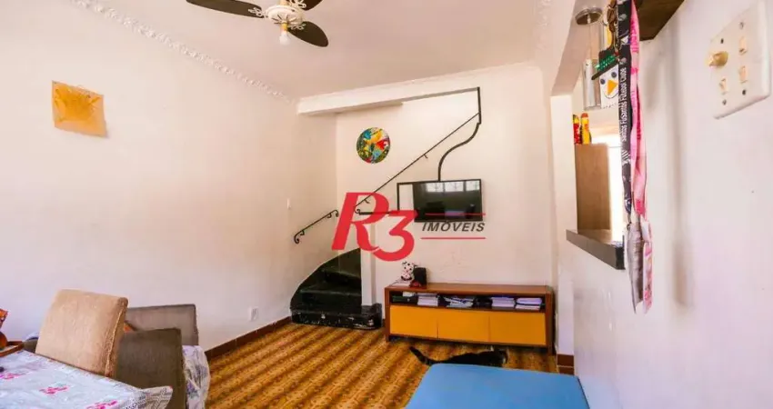 Casa com 2 dormitórios à venda, 80 m² por r$ 385.000,00 - macuco - santos/sp