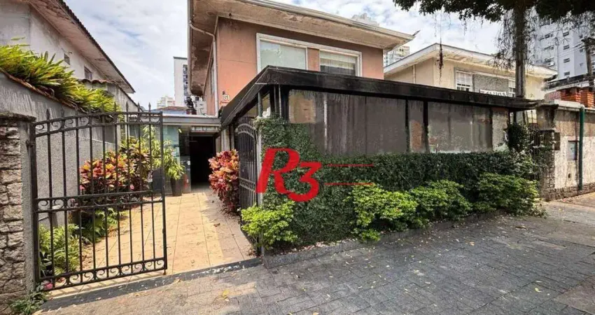 Casa com 3 dormitórios para alugar, 178 m² por r$ 12.000,00/mês - gonzaga - santos/sp