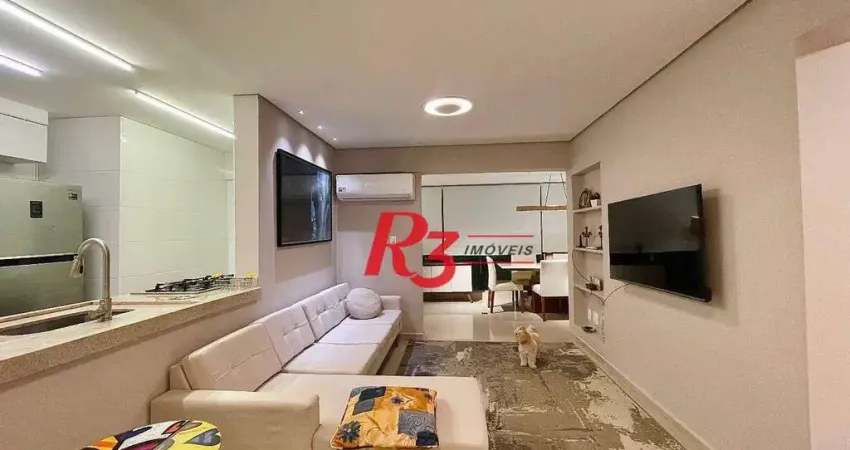 Apartamento garden com 2 dormitórios à venda, 128 m² por r$ 1.450.000,00 - gonzaga - santos/sp