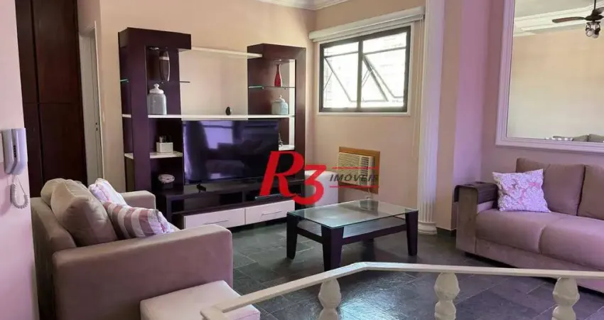 Cobertura com 1 dormitório à venda, 112 m² por r$ 960.000,00 - pompéia - santos/sp