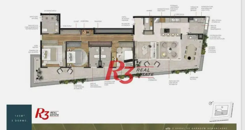 Apartamento à venda, 145 m² por r$ 2.326.913,98 - ponta da praia - santos/sp