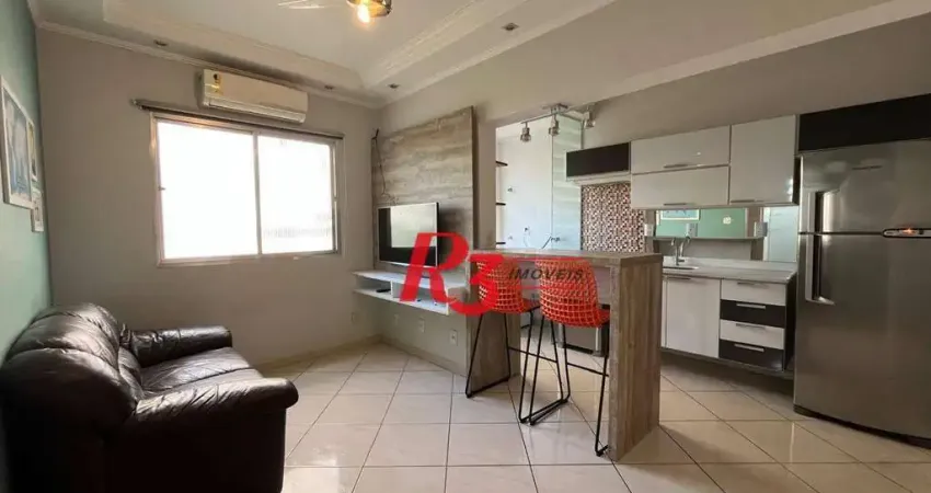 Apartamento com 1 dormitório à venda, 40 m² por r$ 350.000,00 - vila matias - santos/sp