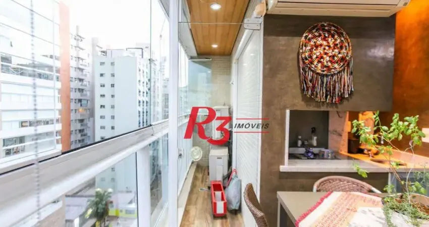 Apartamento com 4 dormitórios à venda, 243 m² por r$ 2.900.000,00 - gonzaga - santos/sp