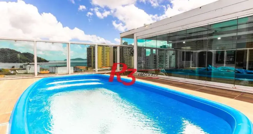 Cobertura com 3 dormitórios à venda, 274 m² por r$ 1.800.000,00 - ponta da praia - santos/sp