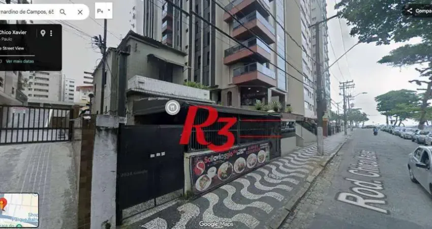 Terreno para alugar, 447 m² por r$ 25.000,00/mês - vila belmiro - santos/sp