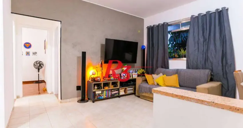 Apartamento com 2 dormitórios à venda, 70 m² por r$ 345.000,00 - macuco - santos/sp