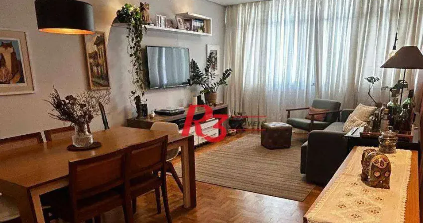 Apartamento com 3 dormitórios à venda, 133 m² por r$ 1.100.000,00 - gonzaga - santos/sp