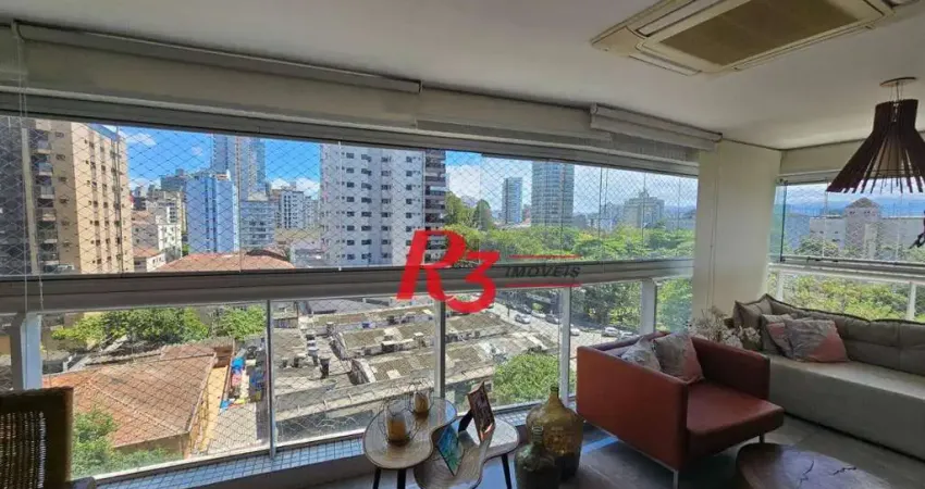 Apartamento garden com 3 dormitórios, 280 m² - venda por r$ 4.500.000,00 ou aluguel por r$ 25.000,00/mês - aparecida - santos/sp