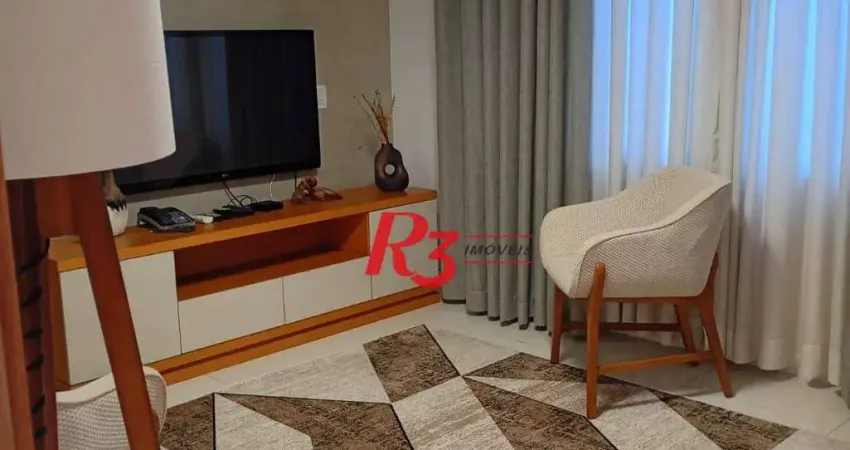 Apartamento com 3 dormitórios à venda, 100 m² por r$ 695.000,00 - boqueirão - santos/sp