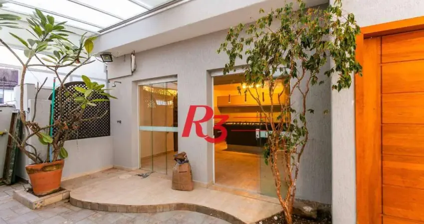 Sobrado com 3 dormitórios para alugar, 176 m² por r$ 12.000,00/mês - gonzaga - santos/sp