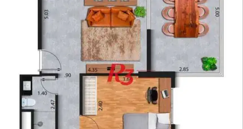 Apartamento com 2 dormitórios à venda, 70 m² por r$ 800.000,00 - josé menino - santos/sp