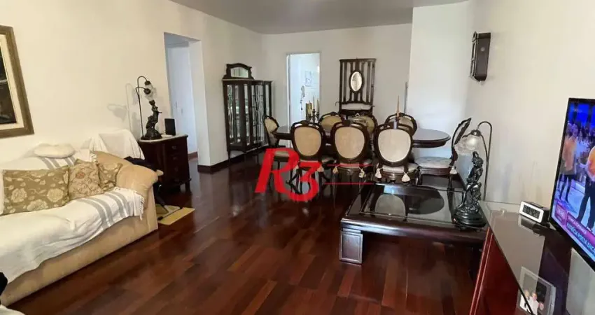 Apartamento com 3 dormitórios para alugar, 130 m² por r$ 7.000,00/mês - gonzaga - santos/sp