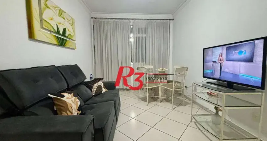 Apartamento com 1 dormitório à venda, 57 m² por r$ 430.000,00 - boqueirão - santos/sp