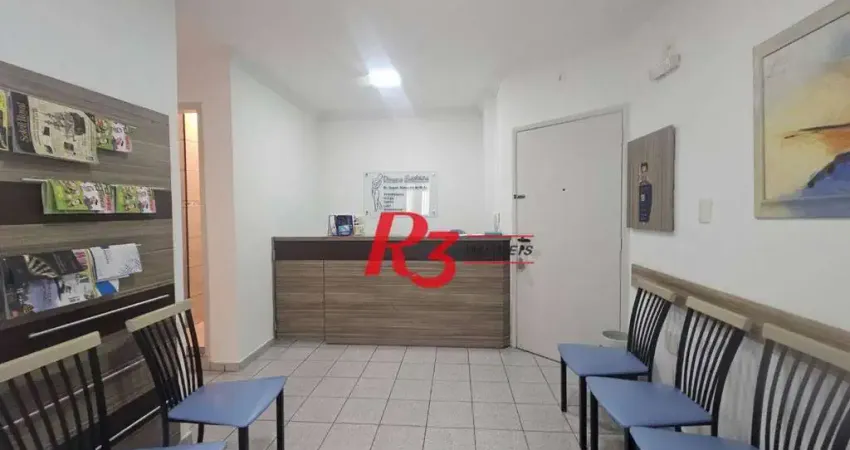 Sala para alugar, 68 m² por r$ 3.200,00/mês - campo grande - santos/sp